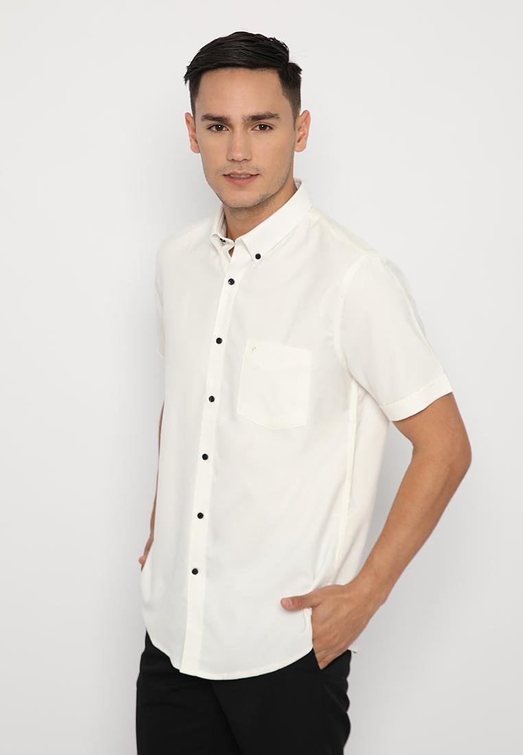 Jobb Ergo Kemeja Pria Lengan Pendek Slim Fit Putih - Image 2