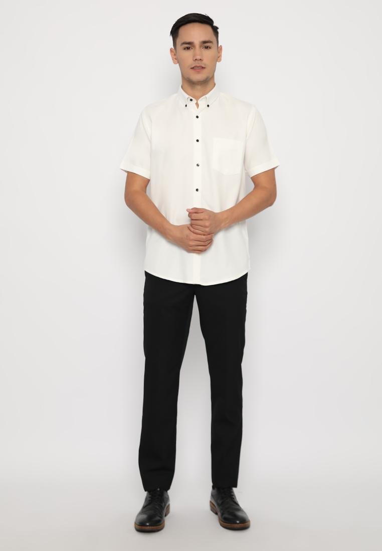 Jobb Ergo Kemeja Pria Lengan Pendek Slim Fit Putih - Image 4