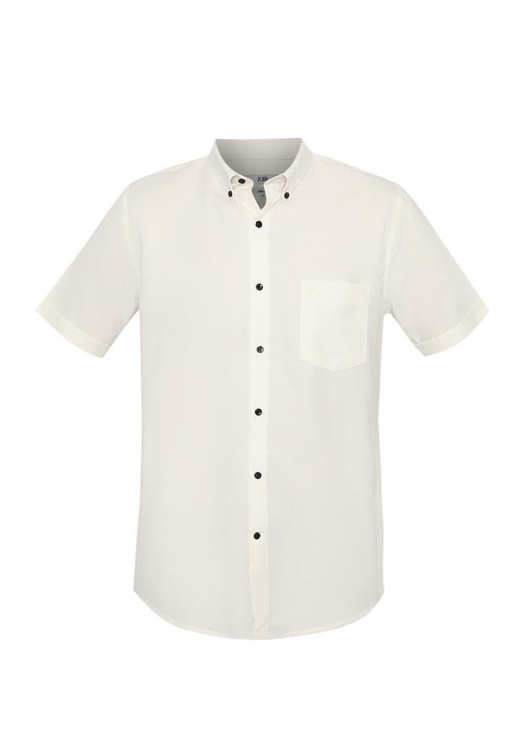 Jobb Ergo Kemeja Pria Lengan Pendek Slim Fit Putih - Image 6