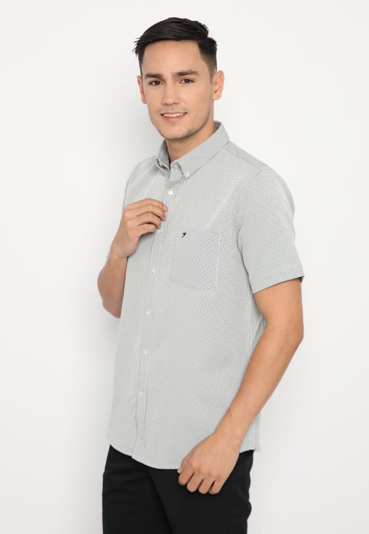 Jobb Stevo Kemeja Pria Lengan Pendek Slim Fit Abu-Abu - Image 2