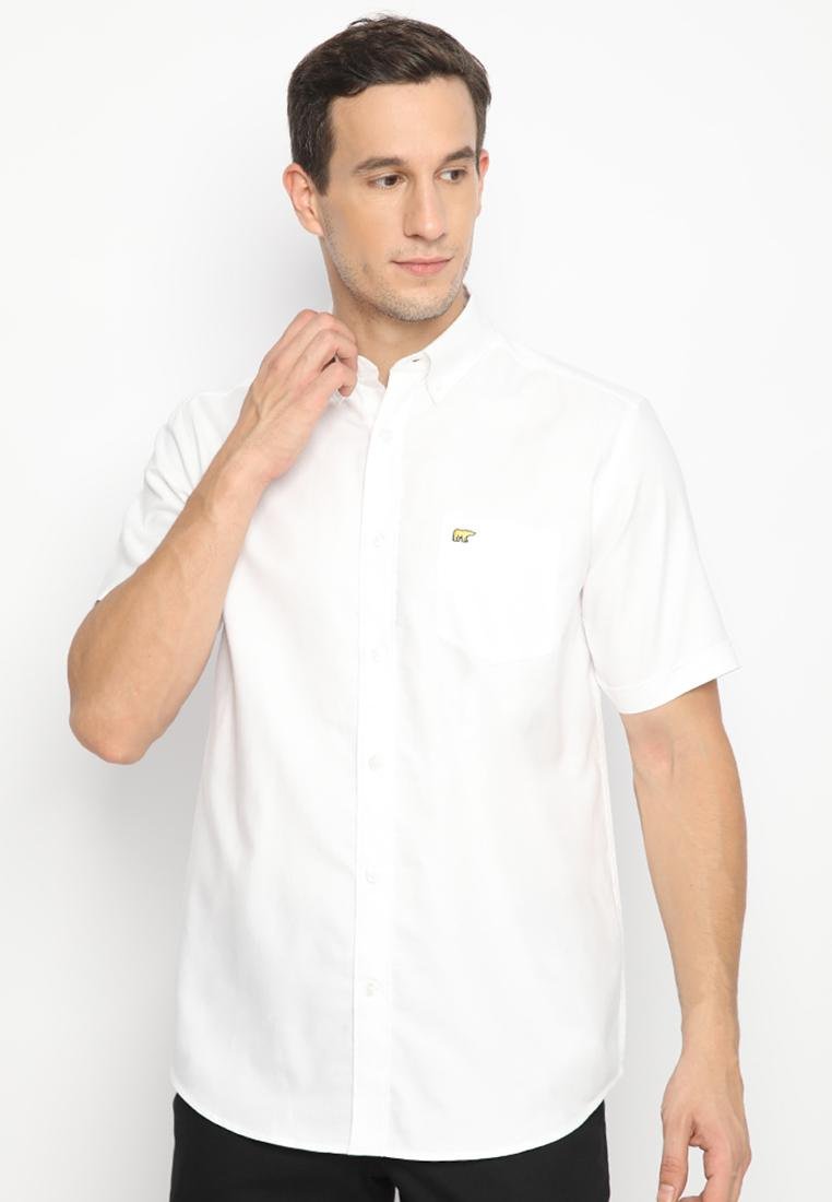 Jack Nicklaus Diamo Kemeja Pria Lengan Pendek Slim Fit Putih