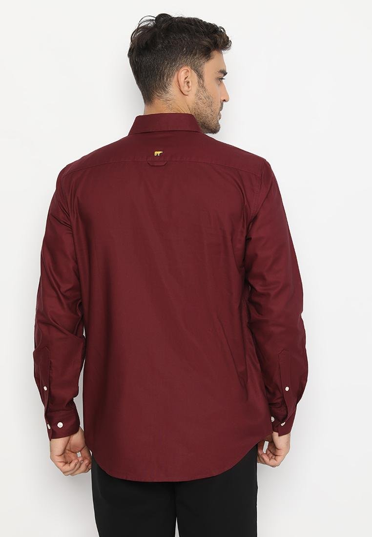 Jack Nicklaus Evaro Kemeja Pria Slim Fit Burgundy - Image 3