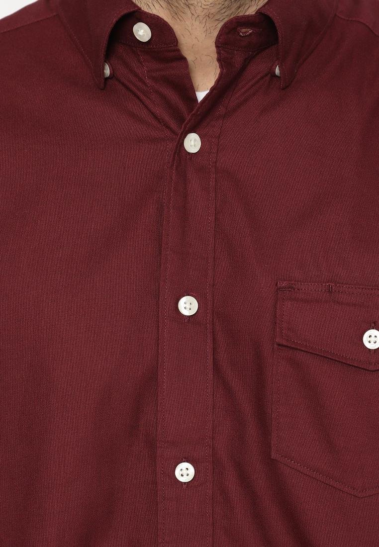 Jack Nicklaus Evaro Kemeja Pria Slim Fit Burgundy - Image 5
