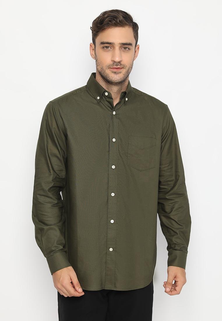 Jack Nicklaus Dorado Kemeja Pria Slim Fit Olive
