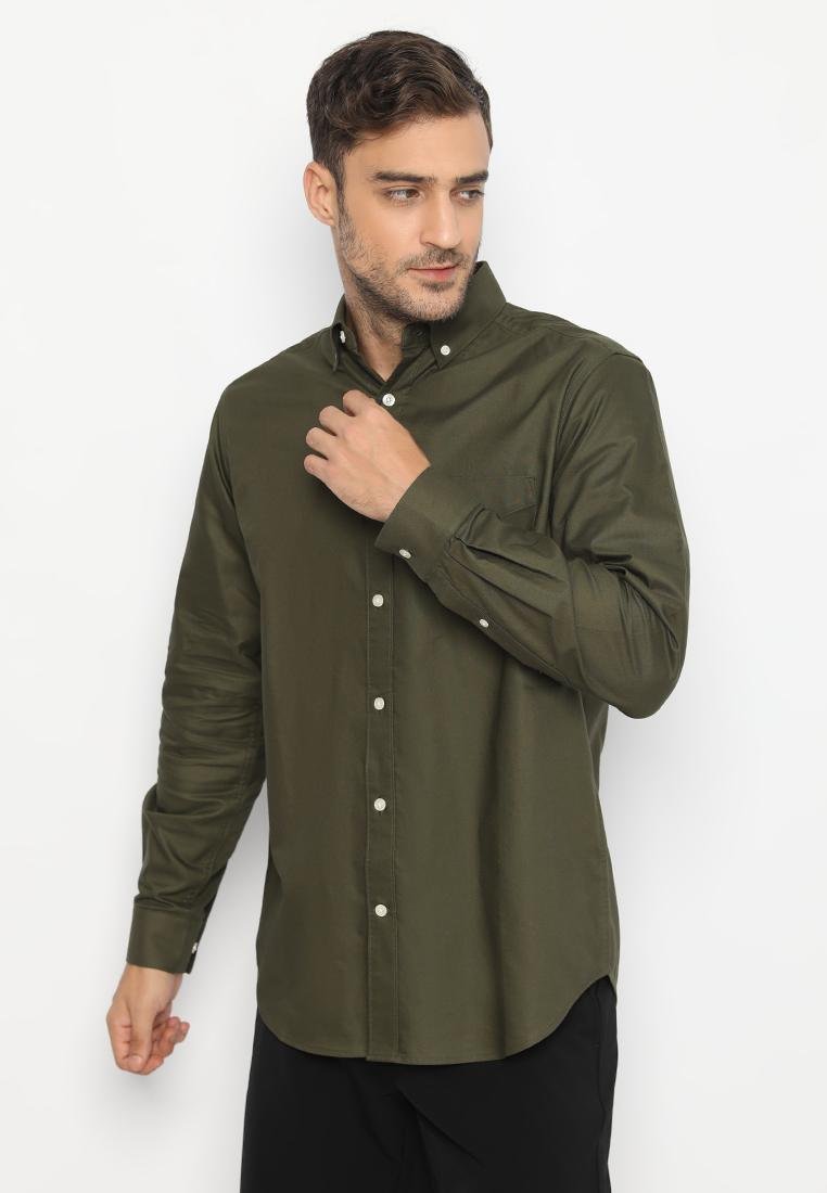 Jack Nicklaus Dorado Kemeja Pria Slim Fit Olive - Image 2