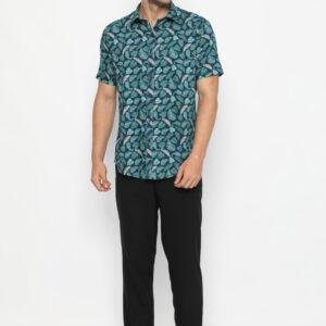 Jobb Lovin Kemeja Pria Lengan Pendek Slim Fit Navy