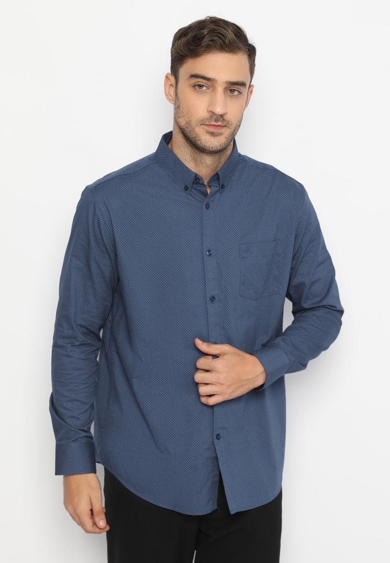Jobb Xendo Kemeja Pria Lengan Panjang Regular Fit Navy