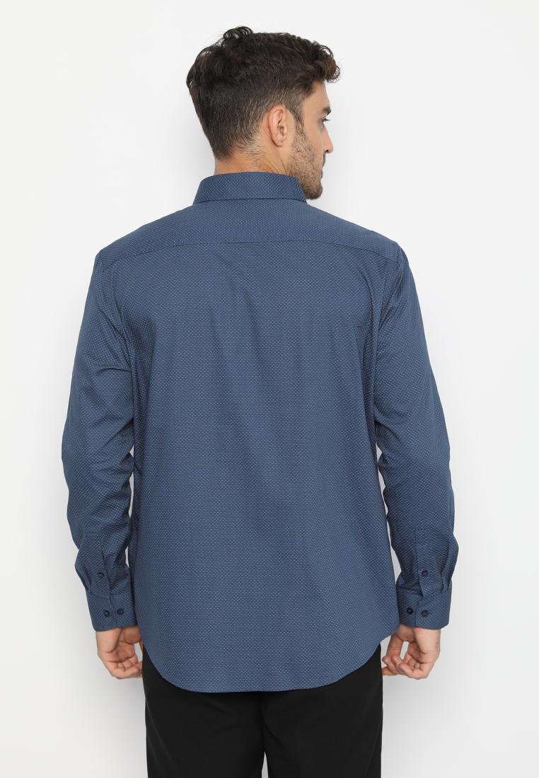 Jobb Xendo Kemeja Pria Lengan Panjang Regular Fit Navy - Image 3