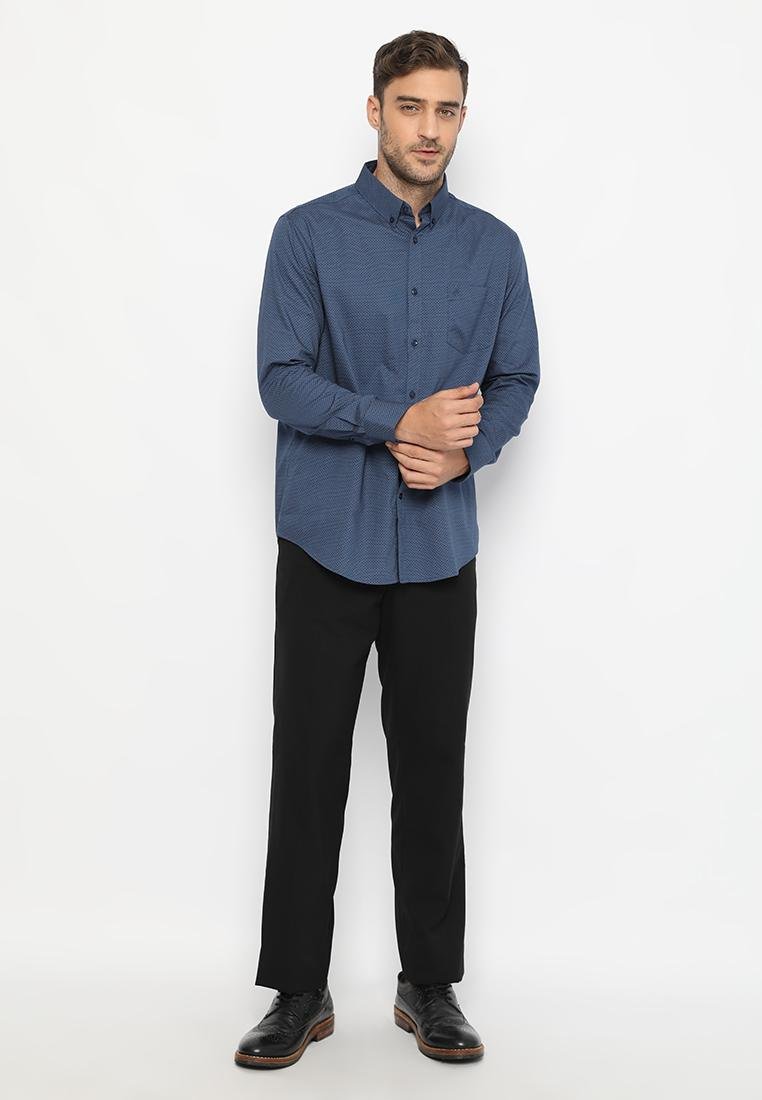 Jobb Xendo Kemeja Pria Lengan Panjang Regular Fit Navy - Image 4