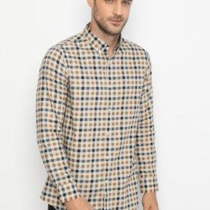 Jobb Miago Kemeja Pria Lengan Panjang Slim Fit Khaki