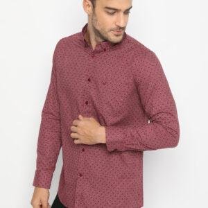 Jobb Zico Kemeja Pria Lengan Panjang Slim Fit Maroon