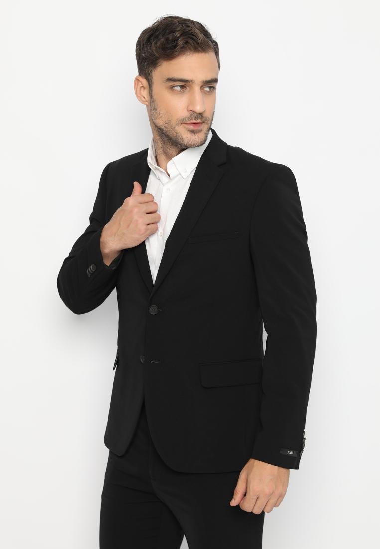 Jobb Onix-T2 Jas Pria Slim Fit HItam - Image 2