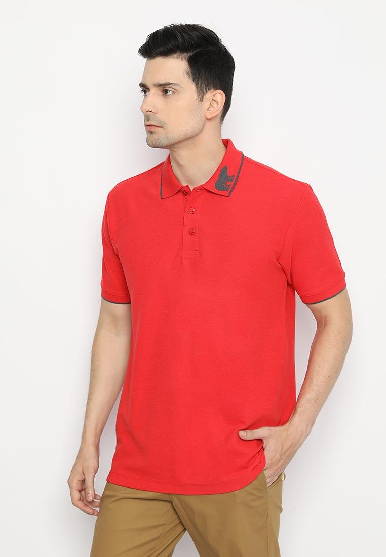 Jack Nicklaus Connor Polo Shirt Pria Regular Fit Chili Red - Image 2