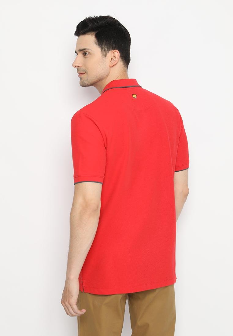 Jack Nicklaus Connor Polo Shirt Pria Regular Fit Chili Red - Image 3