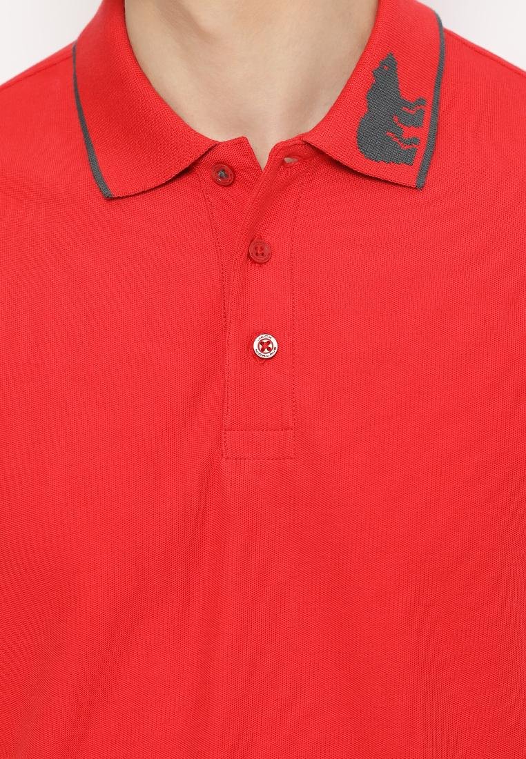 Jack Nicklaus Connor Polo Shirt Pria Regular Fit Chili Red - Image 5