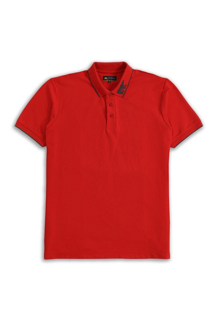 Jack Nicklaus Connor Polo Shirt Pria Regular Fit Chili Red - Image 6