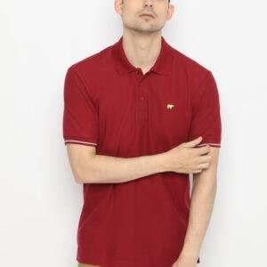 Jack Nicklaus Rover Polo Shirt Pria Regular Fit Burgundy