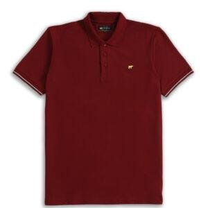 Jack Nicklaus Rover Polo Shirt Pria Regular Fit Burgundy