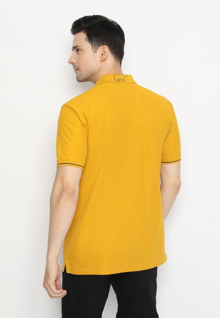Jack Nicklaus Rover Polo Shirt Pria Regular Fit Mustard - Image 3