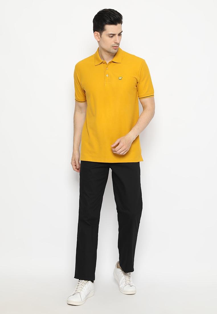 Jack Nicklaus Rover Polo Shirt Pria Regular Fit Mustard - Image 4