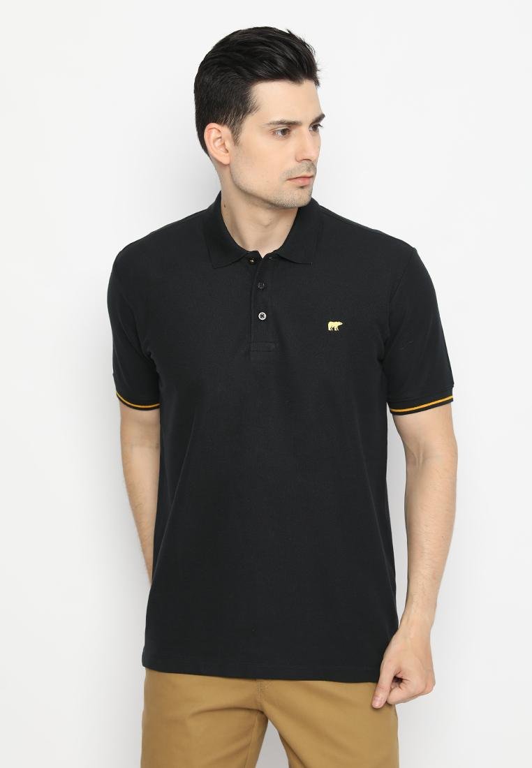 Jack Nicklaus Rover Polo Shirt Pria Regular Fit Hitam