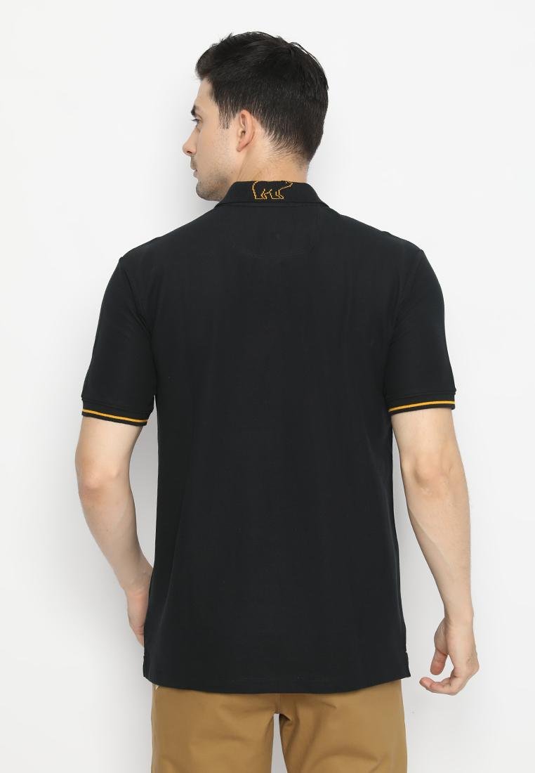 Jack Nicklaus Rover Polo Shirt Pria Regular Fit Hitam - Image 3