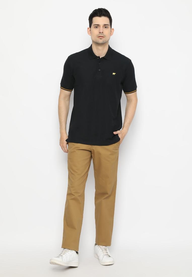 Jack Nicklaus Rover Polo Shirt Pria Regular Fit Hitam - Image 4
