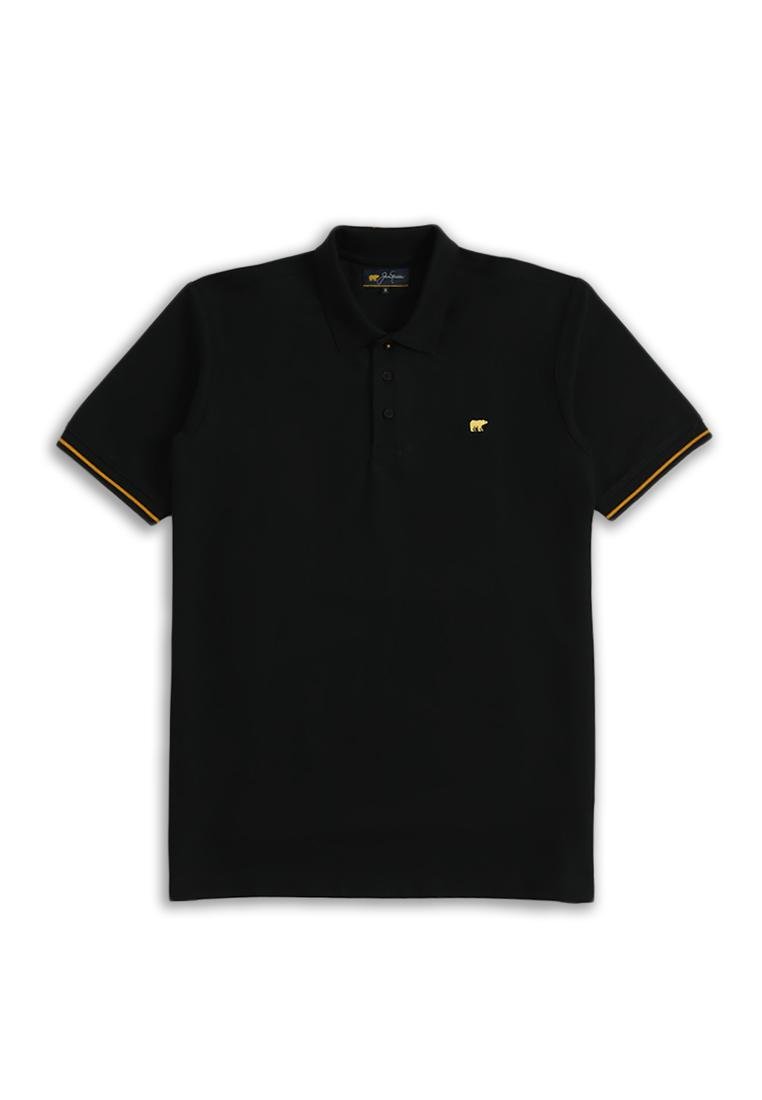 Jack Nicklaus Rover Polo Shirt Pria Regular Fit Hitam - Image 6