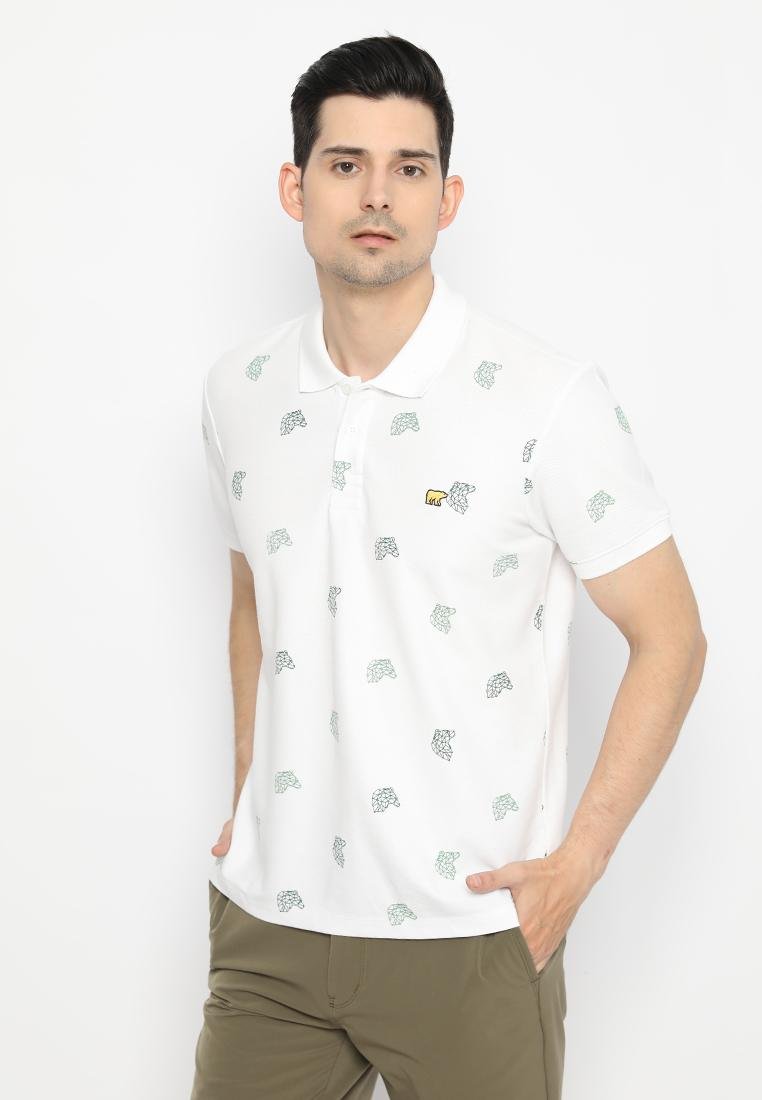 Jack Nicklaus Collins Polo Shirt Pria Slim Fit Putih - Image 2