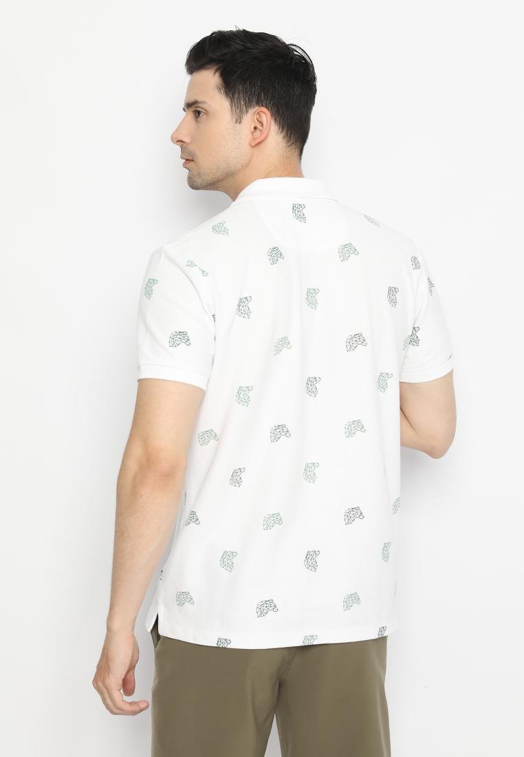 Jack Nicklaus Collins Polo Shirt Pria Slim Fit Putih - Image 3