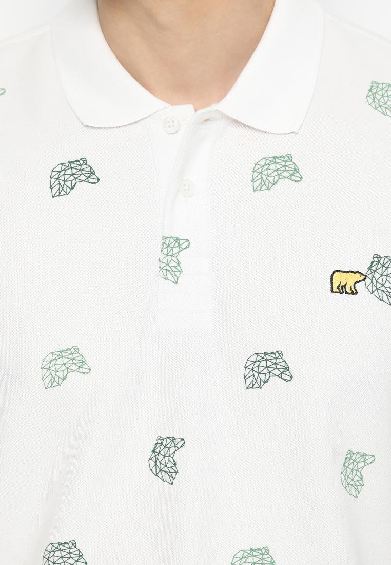 Jack Nicklaus Collins Polo Shirt Pria Slim Fit Putih - Image 5