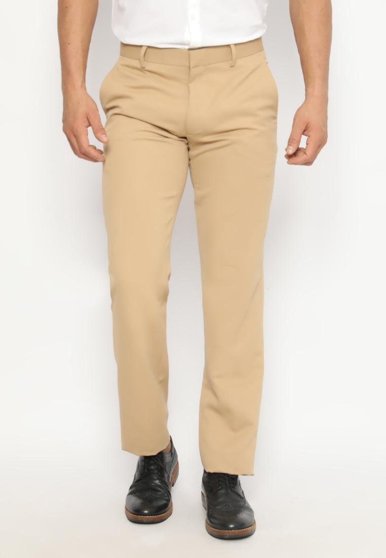 Jobb Zander Celana Panjang Pria Slim Fit Beige