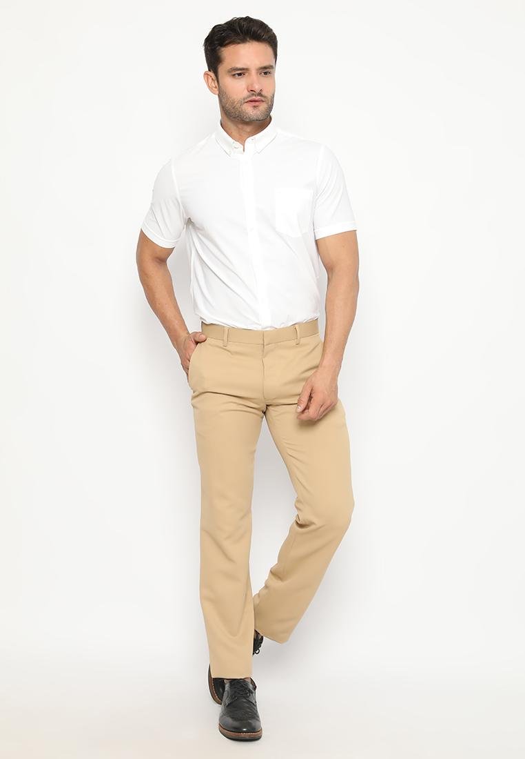 Jobb Zander Celana Panjang Pria Slim Fit Beige - Image 4