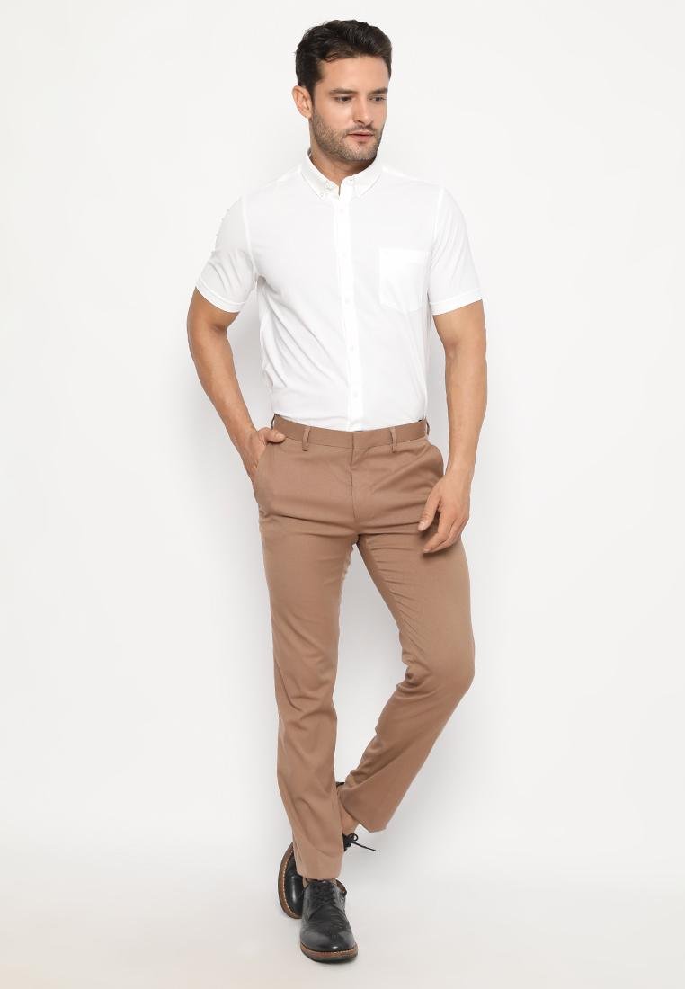 Jobb Bellmore-B Celana Panjang Pria Modern Slim Fit Light Brown - Image 4
