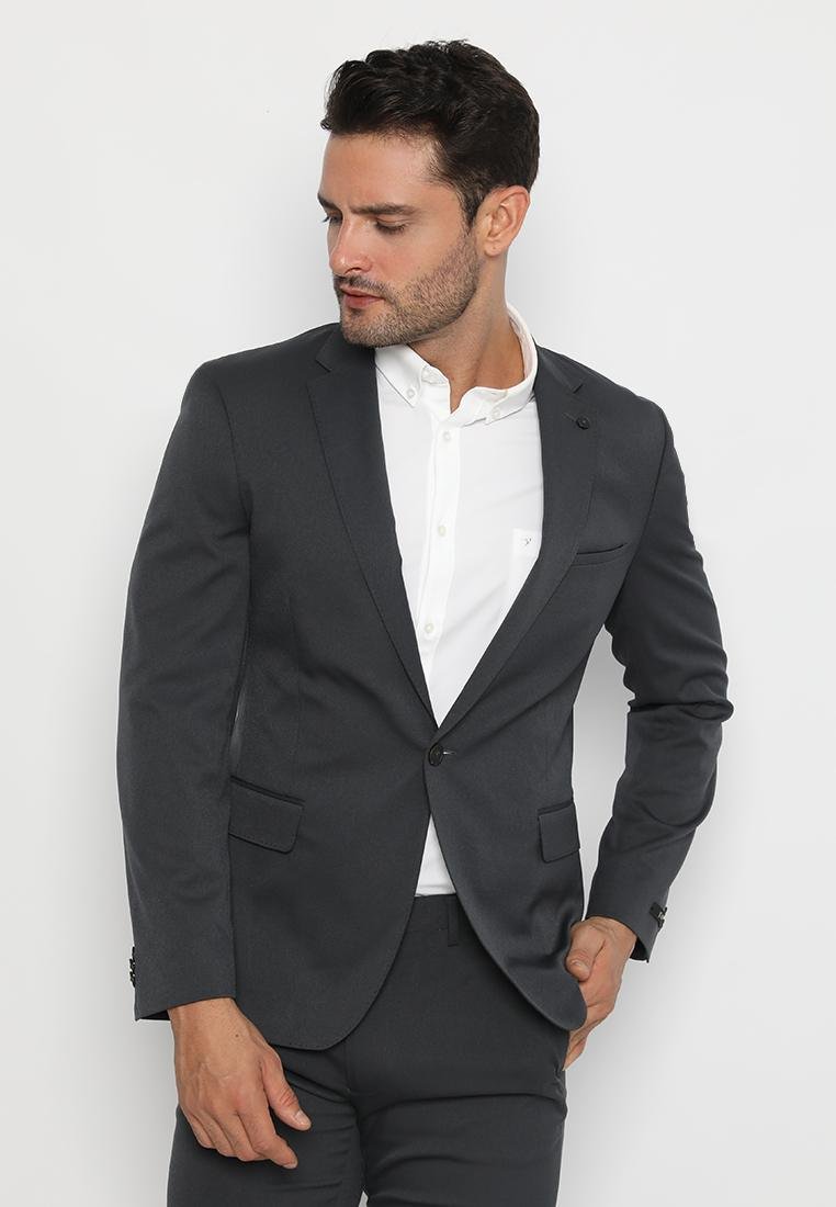 Jobb Bellmore-T1 Jas Pria Slim Fit Dark Grey