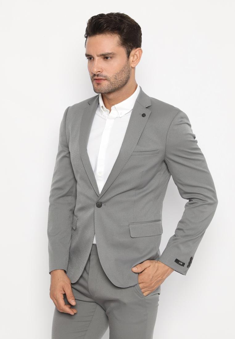 Jobb Bellmore-T1 Jas Pria Slim Fit Light Grey - Image 2