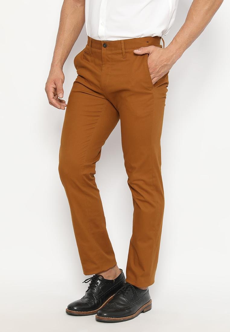 Jobb Devino Celana Panjang Pria Modern Slim Fit Mustard - Image 2