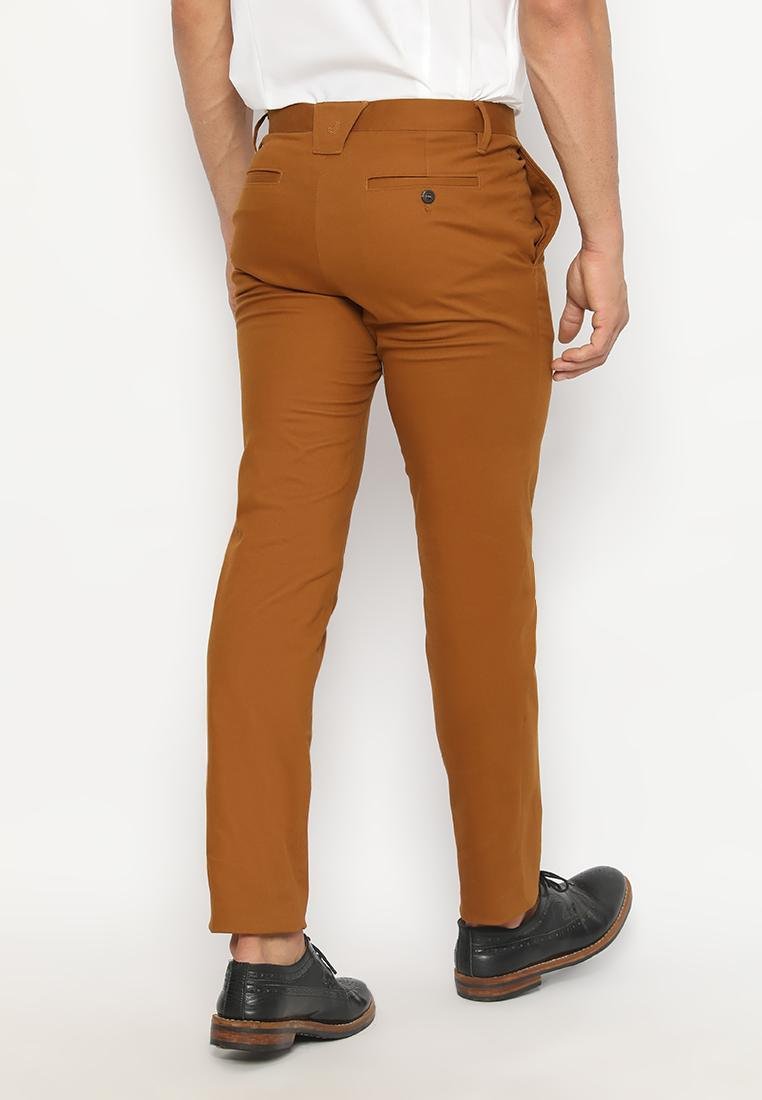 Jobb Devino Celana Panjang Pria Modern Slim Fit Mustard - Image 3