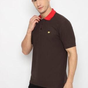 Jack Nicklaus Dixon Polo Shirt Pria Regular Fit Coklat