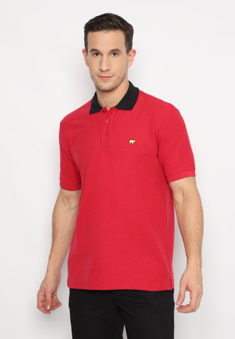 Jack Nicklaus Dixon Polo Shirt Pria Regular Fit Maroon