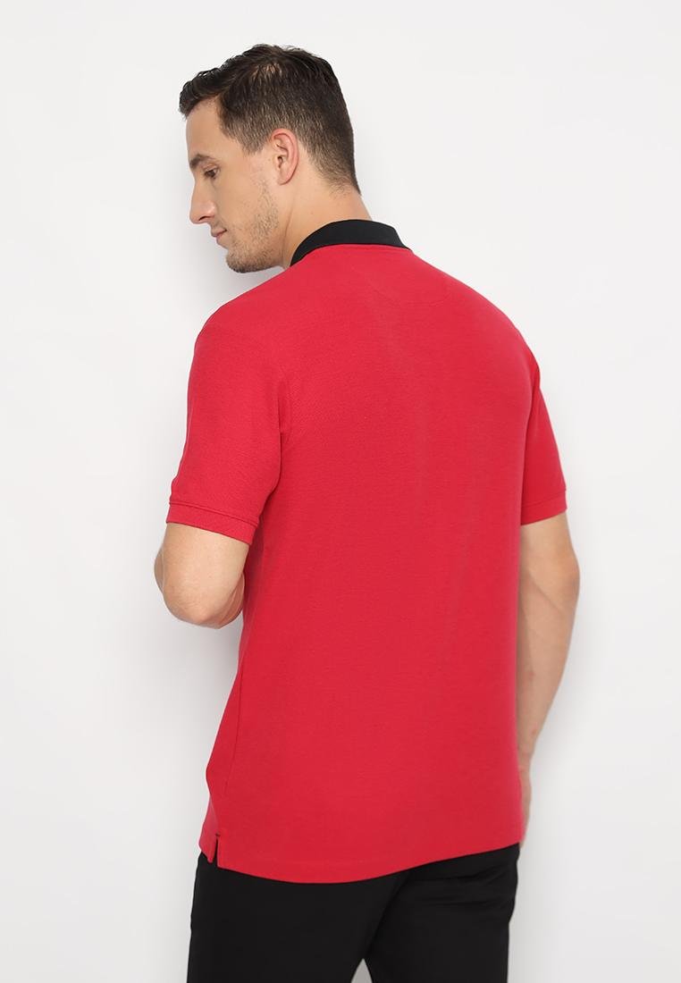Jack Nicklaus Dixon Polo Shirt Pria Regular Fit Maroon - Image 3