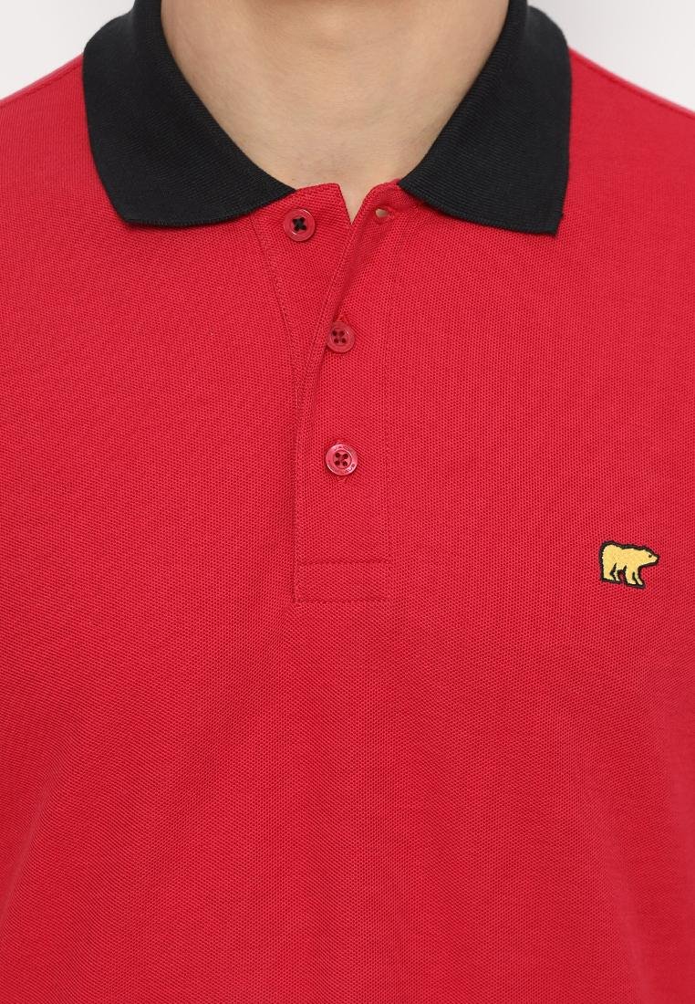Jack Nicklaus Dixon Polo Shirt Pria Regular Fit Maroon - Image 5