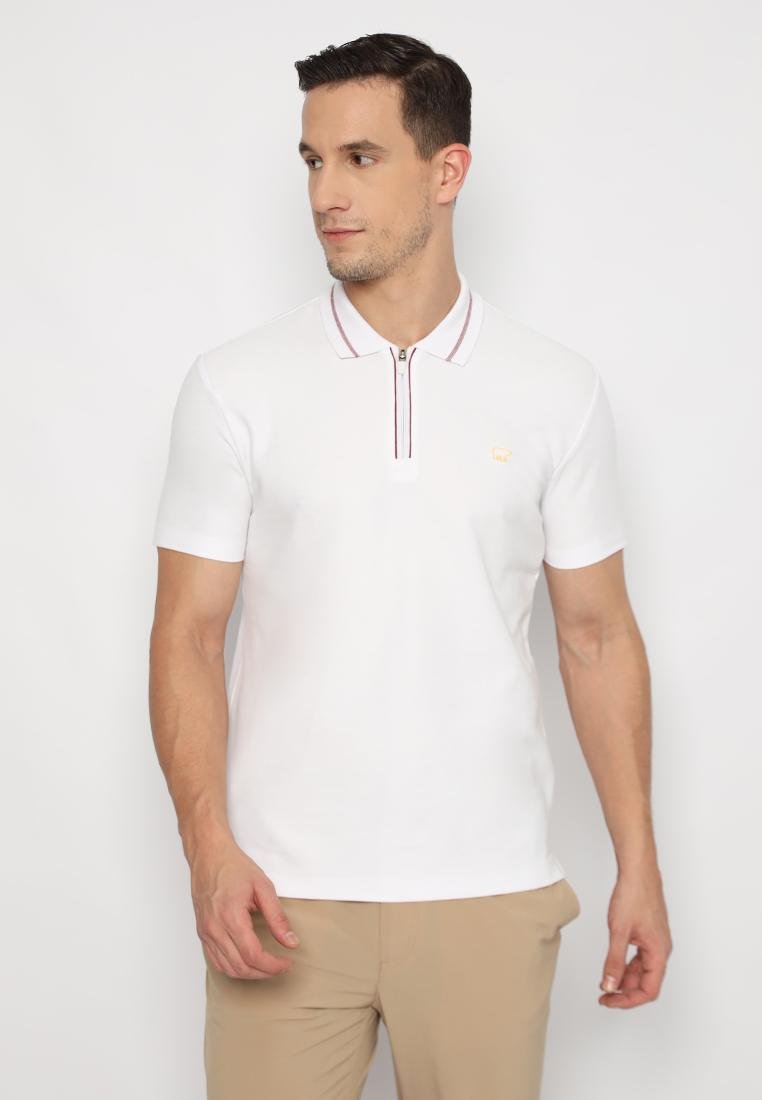 Jack Nicklaus Dexter Polo Shirt Pria Slim Fit Putih