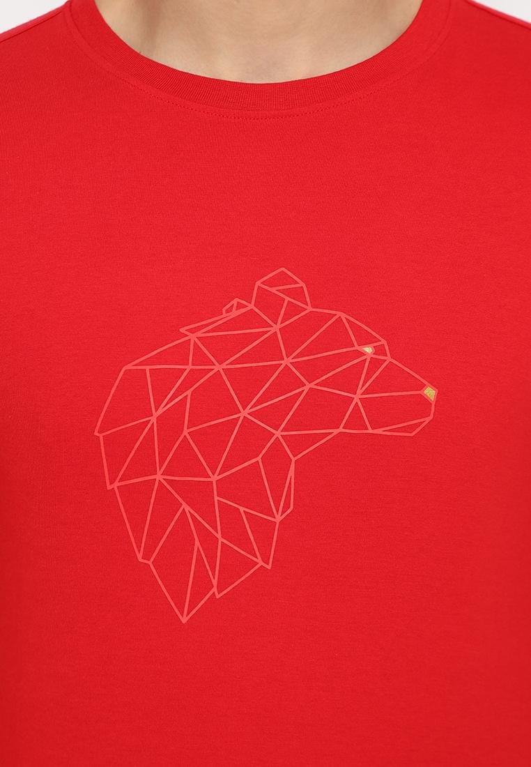 Jack Nicklaus Tron T-Shirt Pria Lengan Panjang Slim Fit Chili Red - Image 4