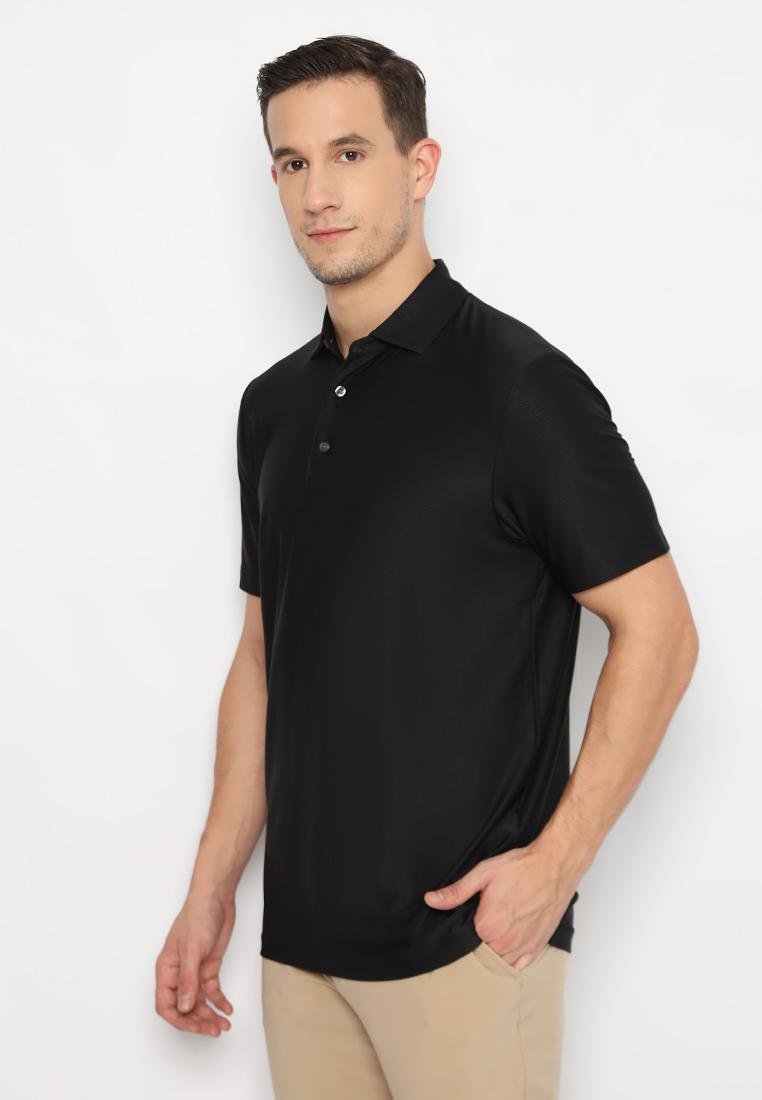 Jack Nicklaus Arezzo Premium Knit Shirt-Solid Stripe Polo Caviar - Image 2