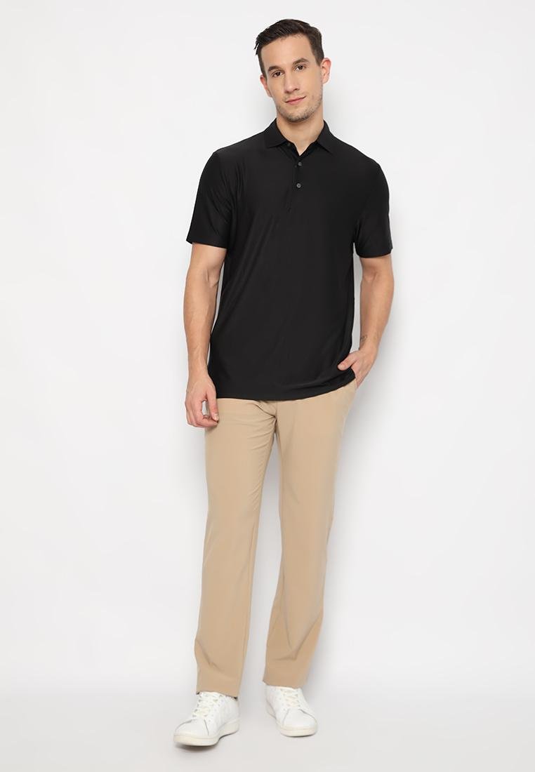 Jack Nicklaus Arezzo Premium Knit Shirt-Solid Stripe Polo Caviar - Image 4