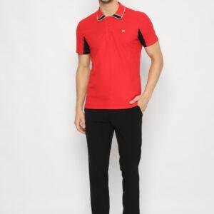 Jack Nicklaus Cooper Polo Shirt Pria Slim Chili Red