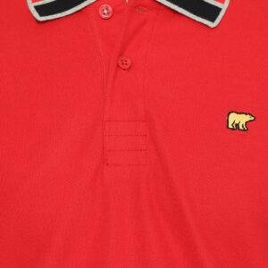 Jack Nicklaus Cooper Polo Shirt Pria Slim Chili Red