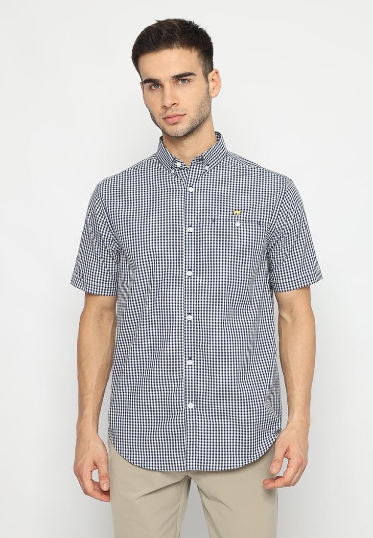 Jack Nicklaus Urban Kemeja Pria Lengan Pendek Slim Fit Navy