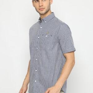 Jack Nicklaus Urban Kemeja Pria Lengan Pendek Slim Fit Navy